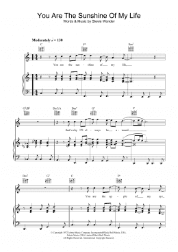 page one of You Are The Sunshine Of My Life (Piano, Vocal & Guitar Chords)