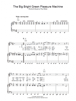 page one of The Big Bright Green Pleasure Machine (Piano, Vocal & Guitar Chords)