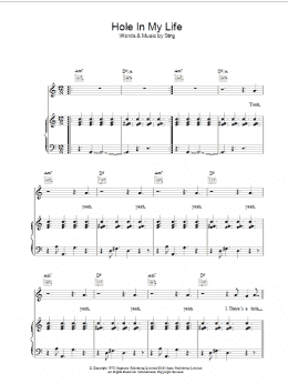 page one of Hole In My Life (Piano, Vocal & Guitar Chords)