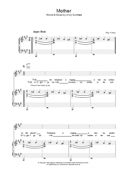 page one of Mother (Piano, Vocal & Guitar Chords)