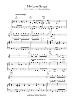 page one of Silly Love Songs (Piano, Vocal & Guitar Chords)