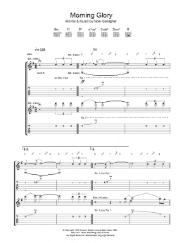 page one of Morning Glory (Guitar Tab)