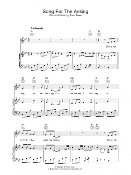page one of Song For The Asking (Piano, Vocal & Guitar Chords)