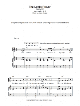 page one of The Lord's Prayer (Piano, Vocal & Guitar Chords)