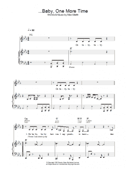 page one of ...Baby One More Time (Piano, Vocal & Guitar Chords)