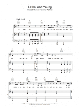 page one of Lethal And Young (Piano, Vocal & Guitar Chords)