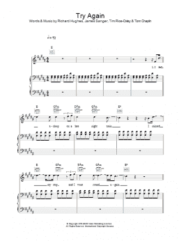 page one of Try Again (Piano, Vocal & Guitar Chords)