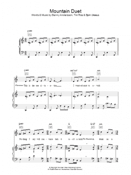 page one of Mountain Duet (Piano, Vocal & Guitar Chords)