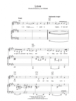 page one of Love (Piano, Vocal & Guitar Chords)