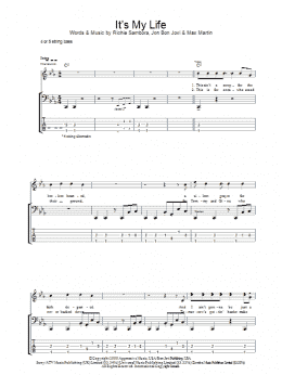 page one of It's My Life (Bass Guitar Tab)