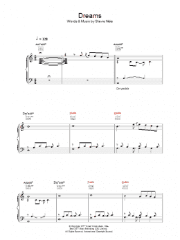 page one of Dreams (Piano, Vocal & Guitar Chords)