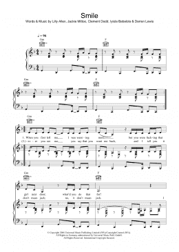 page one of Smile (Piano, Vocal & Guitar Chords)