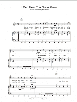 page one of I Can Hear The Grass Grow (Piano, Vocal & Guitar Chords)