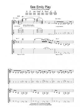 page one of See Emily Play (Guitar Tab)