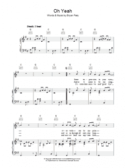 page one of Oh Yeah (Piano, Vocal & Guitar Chords)