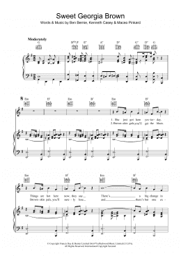 page one of Sweet Georgia Brown (Piano, Vocal & Guitar Chords)