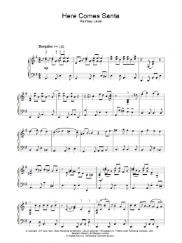 page one of Here Comes Santa Claus (Right Down Santa Claus Lane) (Piano Solo)