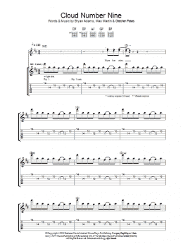 page one of Cloud Number Nine (Guitar Tab)