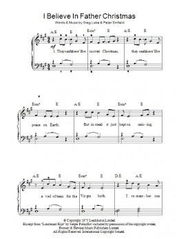 page one of I Believe In Father Christmas (Piano, Vocal & Guitar Chords)