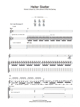 page one of Helter Skelter (Guitar Tab)