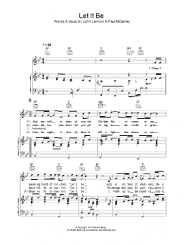 page one of Let It Be (Piano, Vocal & Guitar Chords)