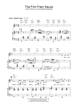 page one of The Frim Fram Sauce (Piano, Vocal & Guitar Chords)