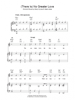 page one of There Is No Greater Love (Piano, Vocal & Guitar Chords)