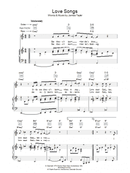 page one of Love Songs (Piano, Vocal & Guitar Chords)