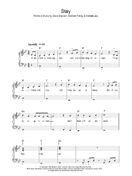 page one of Stay (Easy Piano)