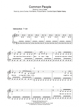 page one of Common People (Easy Piano)