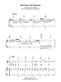 page one of Morning Has Broken (Piano, Vocal & Guitar Chords (Right-Hand Melody))