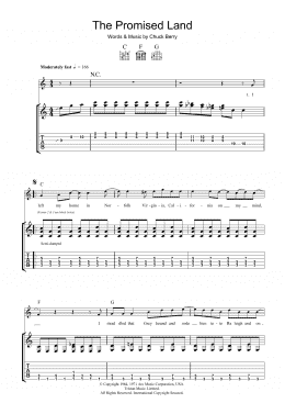 page one of The Promised Land (Guitar Tab)