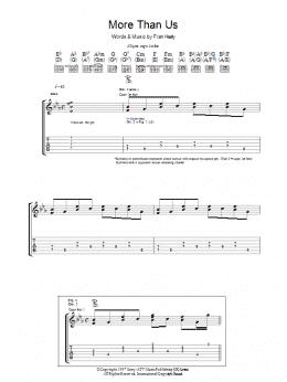 page one of More Than Us (Guitar Tab)