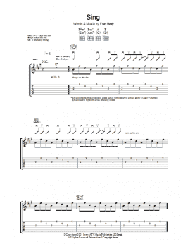 page one of Sing (Guitar Tab)