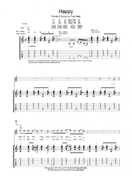 page one of Happy (Guitar Tab)