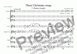 page one of Three Christmas songs