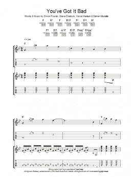 You've Got It Bad (Guitar Tab) - Print Sheet Music Now