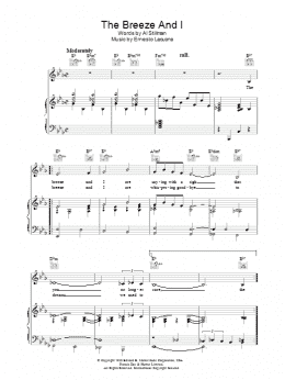 page one of The Breeze And I (Piano, Vocal & Guitar Chords)