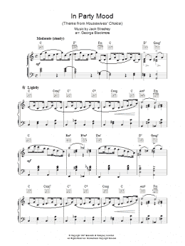 page one of In Party Mood (theme from Housewives' Choice) (Piano Solo)