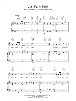 page one of Just For A Thrill (Piano, Vocal & Guitar Chords)