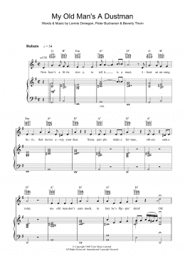 page one of My Old Man's A Dustman (Piano, Vocal & Guitar Chords)