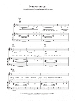 page one of Necromancer (Piano, Vocal & Guitar Chords)