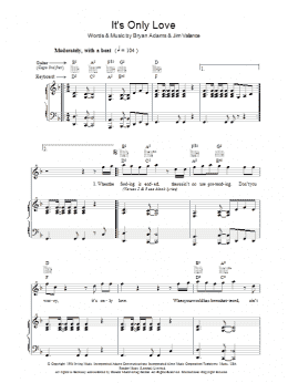 page one of It's Only Love (Piano, Vocal & Guitar Chords)