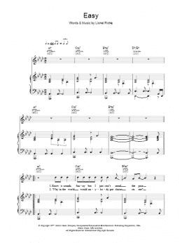 page one of Easy (Piano, Vocal & Guitar Chords)