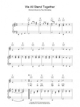 page one of We All Stand Together (Piano, Vocal & Guitar Chords)