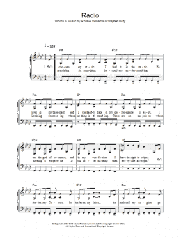 page one of Radio (Piano, Vocal & Guitar Chords)