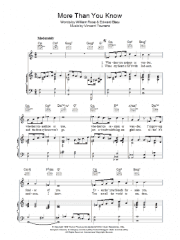 page one of More Than You Know (Piano, Vocal & Guitar Chords)