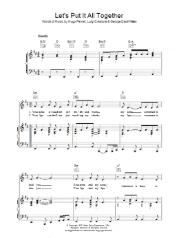 page one of Let's Put It All Together (Piano, Vocal & Guitar Chords)
