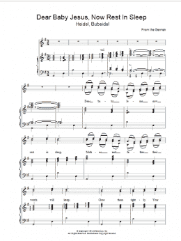 page one of Dear Baby Jesus, Now Rest In Sleep (Piano, Vocal & Guitar Chords)