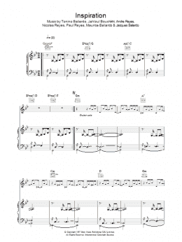 page one of Inspiration (Piano, Vocal & Guitar Chords)